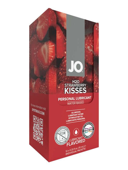 JO H2O Foil Display Box - Strawberry - Lubricant 0.34 floz / 10 mL