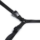 Bed Buckler Tether and Cuff Restraint Kit Black Microfiber