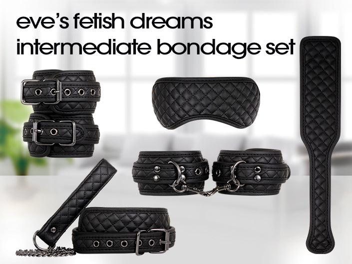Adam & Eve EVE'S FETISH DREAMS INTERMEDIATE BONDAGE SET BLACK
