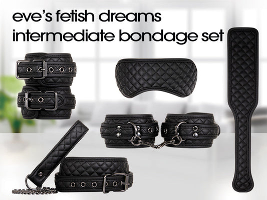 Adam & Eve EVE'S FETISH DREAMS INTERMEDIATE BONDAGE SET BLACK