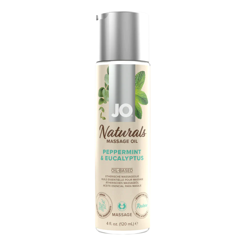 JO Naturals - Peppermint & Eucalyptus - Massage 4 floz / 120 mL