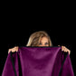 Fascinator Throw Aubergine  Microvelvet - Mini
