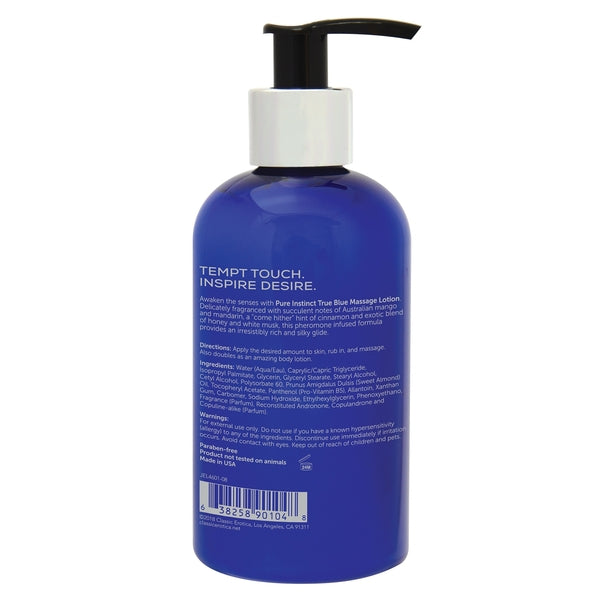 Pheromone Massage & Body Lotion True Blue 8oz | 236mL