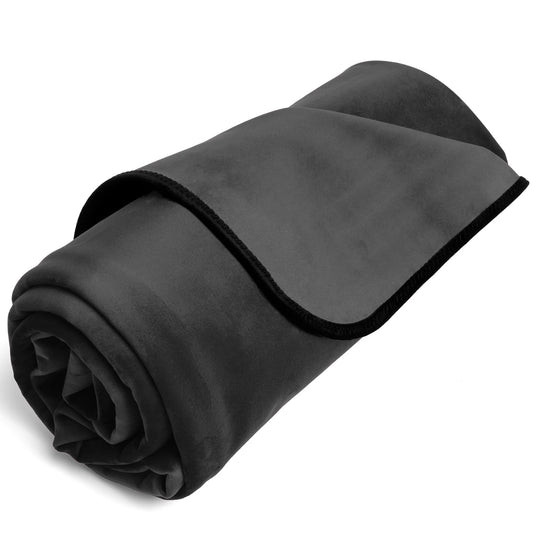 Fascinator Throw Black Velvish - Travel Size