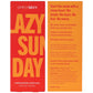 LAZY SUNDAY Pheromone Infused Perfume - Lazy Sunday 0.3oz | 9.2mL